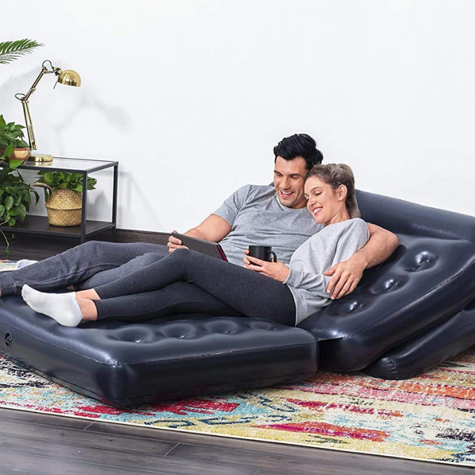 Inflatable Air Lounger Sofa Portable Couch Camping Chair - Walmart.com